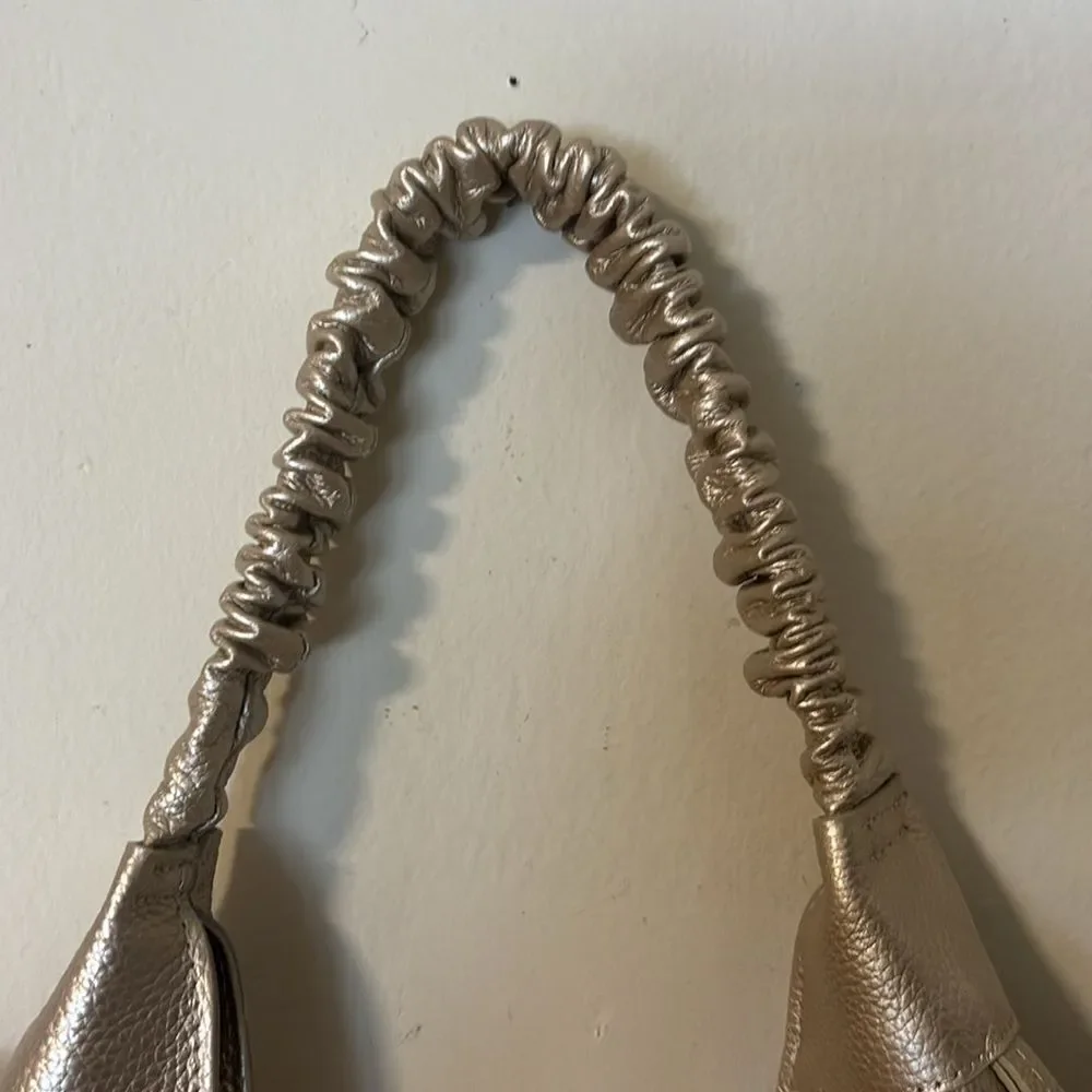 Laggo Genuine Leather Gold  Bella Hobo Bag / Excellent